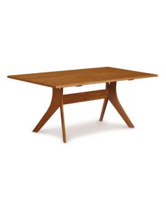 American-made Audrey Rectangle Trestle Table, Extension or Fixed Top, available at The Stated Home