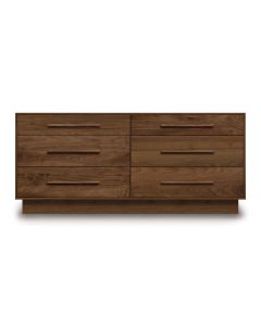 American-made Moduluxe 6-Drawer Long Dresser in walnut, available at The Stated Home