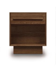 American-made Moduluxe 1-Drawer Walnut Nightstand, available at The Stated Home