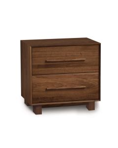 American furniture Copeland Sloane two drawer walnut nightstand