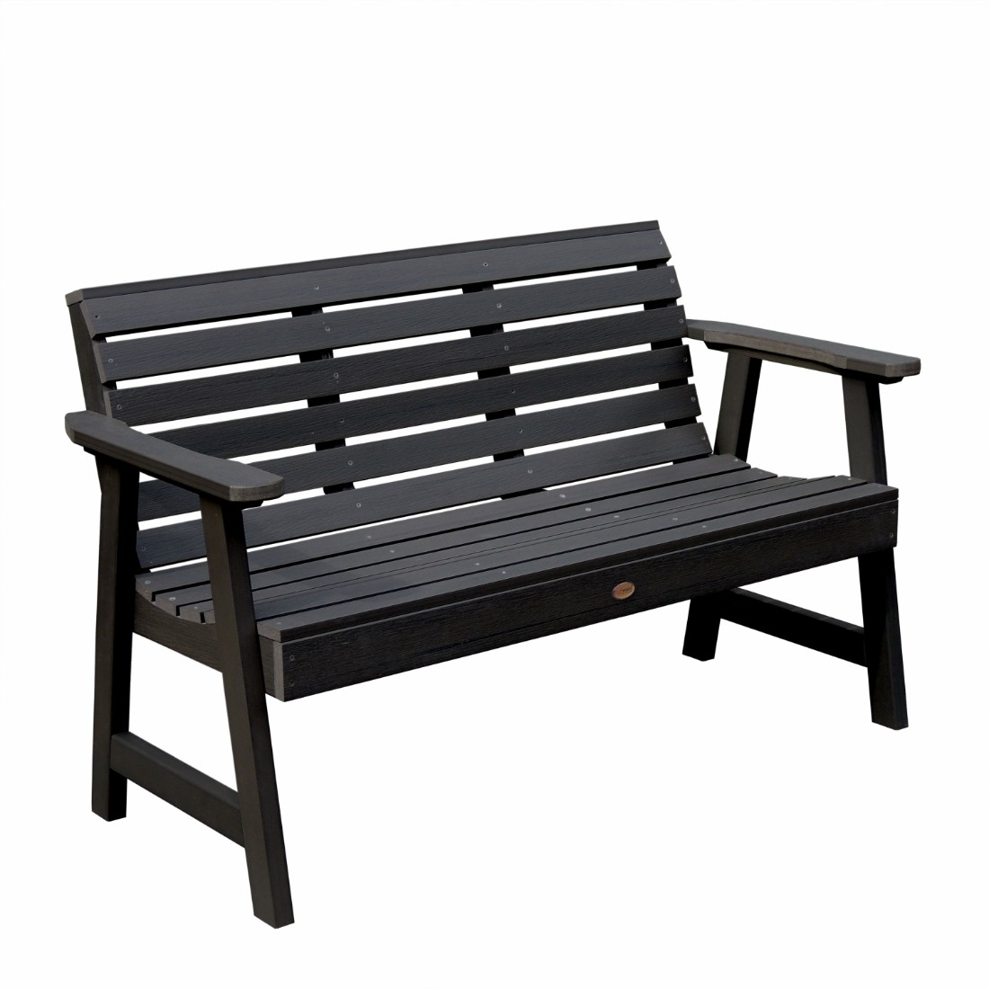 outdoor wood bench black